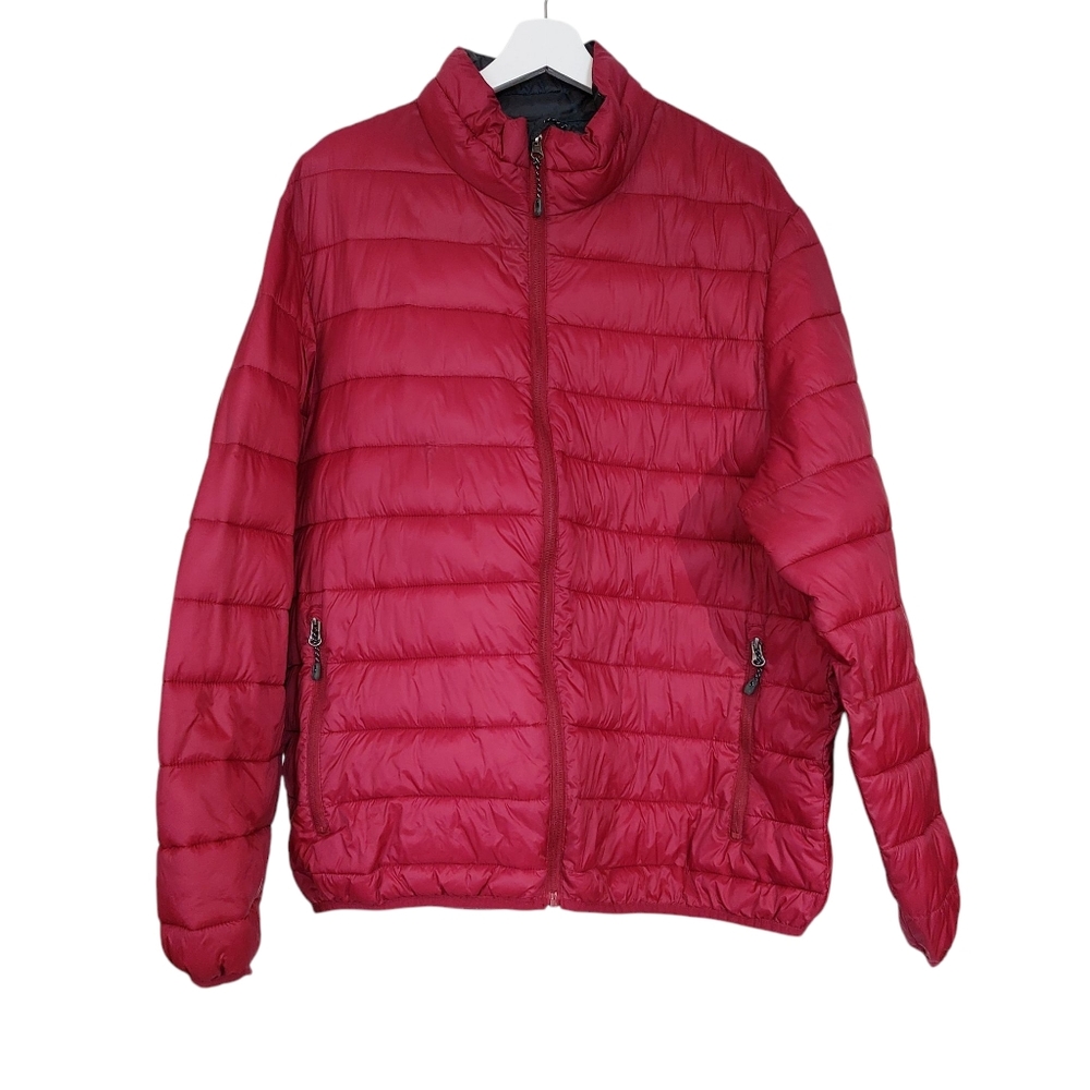 Swiss Tech Burgundy Red Puffer Jacket Winter Coat XL EUC